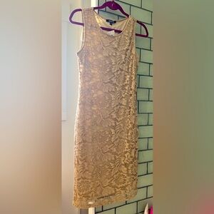 Onyx Cream Lace Body Con style Sleeveless